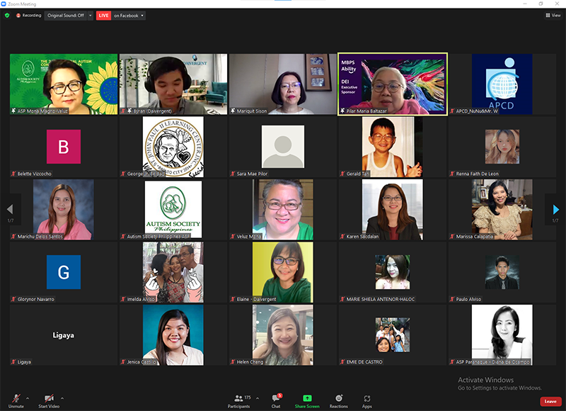 2. The panel discussion drew around 175 participants, mostly from the Philippines and ASEAN Autism Network (AAN) member countries.