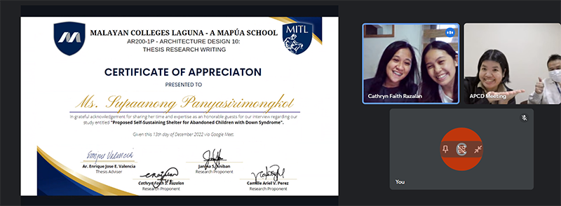 3. Ms. Supaanong Panyasirimongkol, APCD Networking & Collaboration Officer and Self-Advocate with Autism received Certificate of Appreciation from Students in recognition of gratitude.