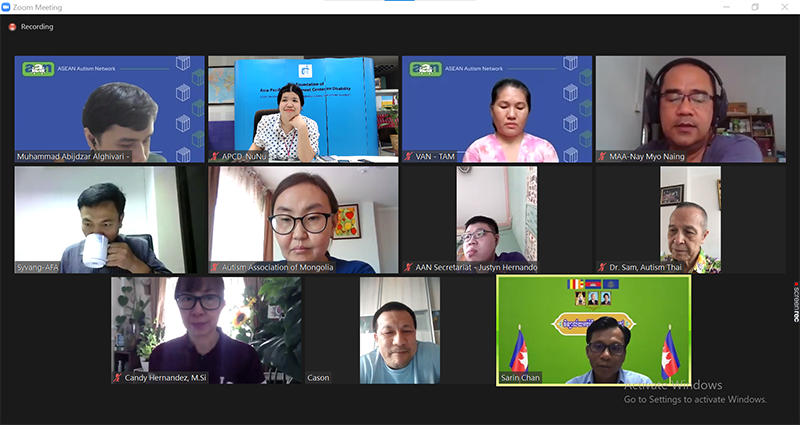 Mr. Chan Sarin, Chairman of the Cambodia Autism Network (CAN), discussed with AAN colleagues about updating the first recognized special education school infrastructure in Cambodia.
