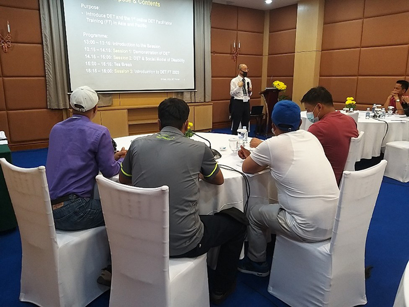 3. APCD's advisor on disability and development/senior Advisor on Disability & Development, JICA, the captivating Dr. Kenji Kuno, showcased the power of DET and introduced the first online DET Facilitator Training (FT) in Asia and the Pacific, leaving participants feeling inspired and energized.
