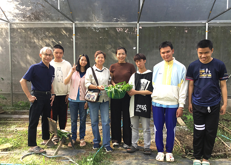 One of interesting programs to promote income generation for young persons with disabilities is organic vegetable growing.