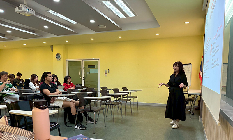 The APCD representative delivered a lecture on Real-World Experiences in Civil Society Management in Developing Social Policy to students at the Faculty of Social Administration, Social Policy and Development, Thammasat University, sharing practical insights and engaging students through discussion.