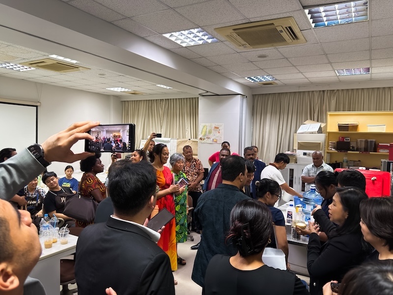 Pacific Island Countries Delegation tour the Barista training