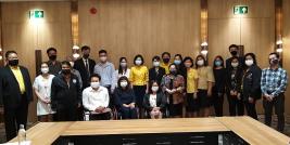 Group Photo of all participants and facilitators, including representatives from the Department of Empowerment of Persons with Disabilities (DEP), Thammasat University, Senior Official Meeting on Social Welfare and Development (SOMSWD), DPOs, NGOs and International Organizations. 